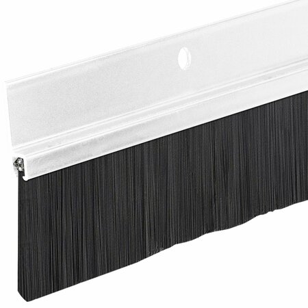 RANDALL 7' Clear Satin Anodized Brush Door Sweep For Gap Up To 1 1/2" 7 FT BS-220
